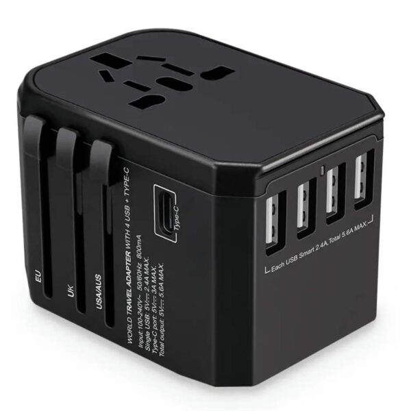 4 USB 1 Type C Multi Travel Adaptor Wall Plug Socket PS03