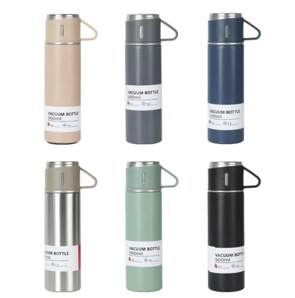 500ML Stainless Steel Vacuum Flask Gift Set GS06 - Image 4