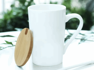 Ceramic Mug with Wooden Lid 400ml MWL07