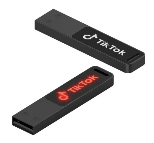 Metal USB Flash Drive with Led Logo Flat USB Memory Stick 3