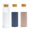 Wooden Bamboo Lid Glass Bottle LGB08
